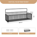 MIORAH 2 Pack Self Adhesive Bathroom Organizer – No Drill Wall Mounted Bathroom Shelves & Rack for Modern Space Saving Storage