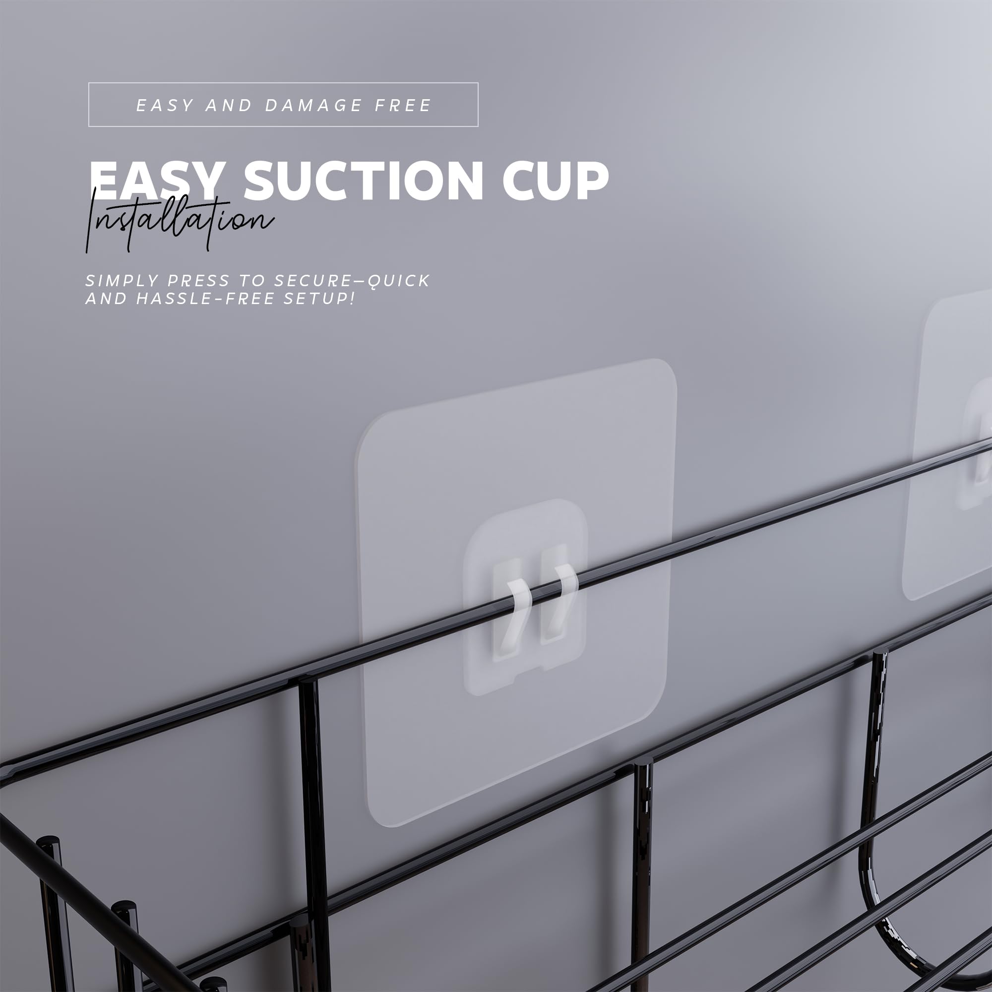 MIORAH 2 Pack Self Adhesive Bathroom Organizer – No Drill Wall Mounted Bathroom Shelves & Rack for Modern Space Saving Storage