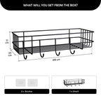 MIORAH 2 Pack Self Adhesive Bathroom Organizer – No Drill Wall Mounted Bathroom Shelves & Rack for Modern Space Saving Storage