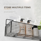 MIORAH 2 Pack Self Adhesive Bathroom Organizer – No Drill Wall Mounted Bathroom Shelves & Rack for Modern Space Saving Storage