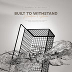 MIORAH 2 Pack Self Adhesive Bathroom Organizer – No Drill Wall Mounted Bathroom Shelves & Rack for Modern Space Saving Storage